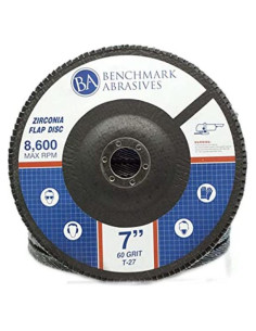 Discos de Aleta 7" Benchmark Abrasives 60 Grano Zirconia