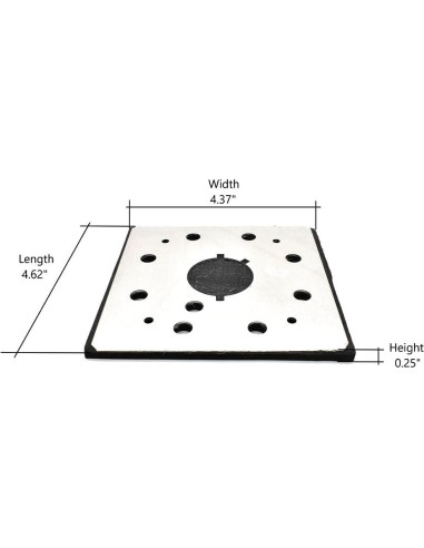 Almohadilla de Lijado Superior SPD18 1/4 Cuadrada 8 Agujeros