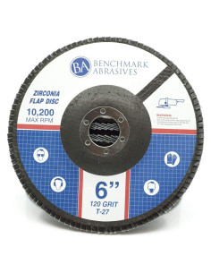 Discos de Aleta 6" Benchmark Abrasives 120 Grano Zirconia