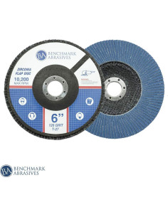 Discos de Aleta 6" Benchmark Abrasives 120 Grano Zirconia 2