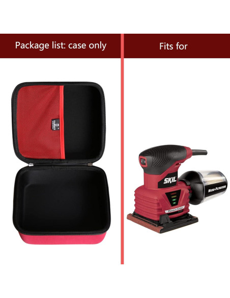 Funda Dura Tourmate para Lijadora de Palma 22x19x13 cm