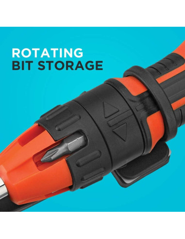 Destornillador Trinquete BLACK+DECKER 10 Bits BDHT68000