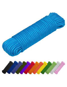 Cuerda TECEUM 27.5 m 7 mm Azul Cielo para Camping y Manualidades