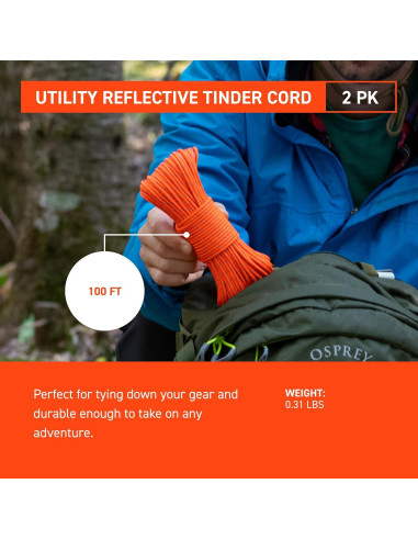 Cuerda de Tinder Reflectante S.O.L. 365,76 m Camping