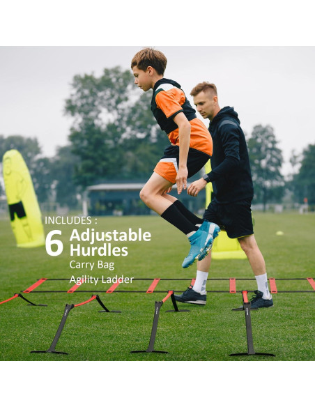 Conjunto de Vallas Ajustables y Escalera de Agilidad Xerceo SH01