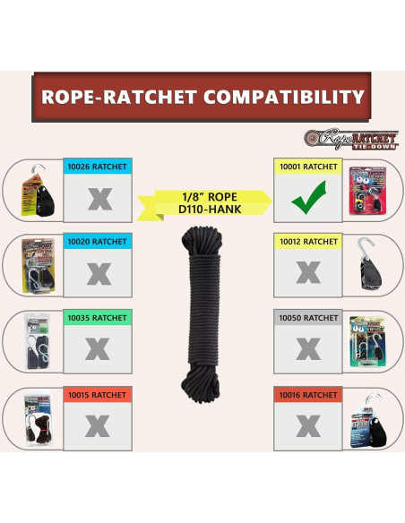 Cuerda de Polipropileno Rope Ratchet 15,24 m Resistente