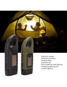 Linterna Solar de Manivela Hilitand 2 Pcs LED Recargable 2