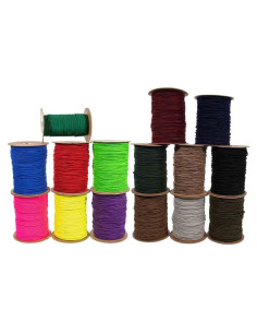 Cuerda elástica Paracord Planet 30,48 m Nylon Negro