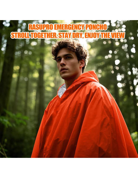 Paquete de 4 Ponchos de Emergencia Rasupro - Impermeables y Térmicos