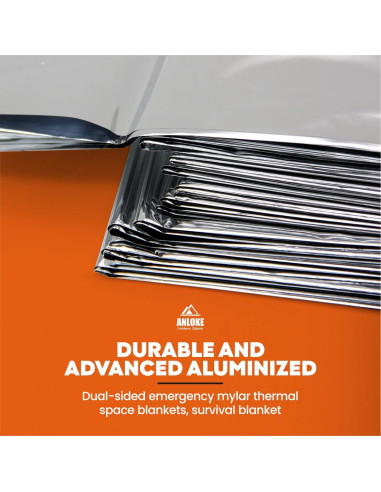 Manta Térmica ANLOKE 10 Paquete 82x64 cm Supervivencia