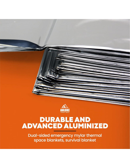 Manta Térmica ANLOKE 10 Paquete 82x64 cm Supervivencia
