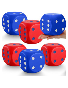 Dados de Espuma Jumbo Simgoing 10 cm - 6 Pcs Alivio Estrés