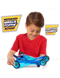 Vehículo PJ Masks Pop-A-Wheelie Cat-Car Just Play con Luces 2