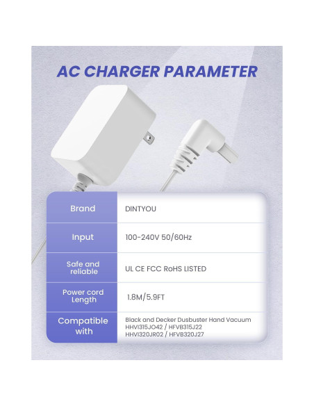 Cargador 15V Black & Decker Dustbuster HHVI320JR02