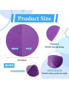 Marcadores de Puntos Conos Planos MAQUITA 18 Pcs 23 cm Antideslizantes 2