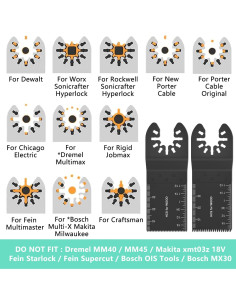 60 Piezas Cuchillas Oscilantes Kyoffiie para Madera y Metal 2