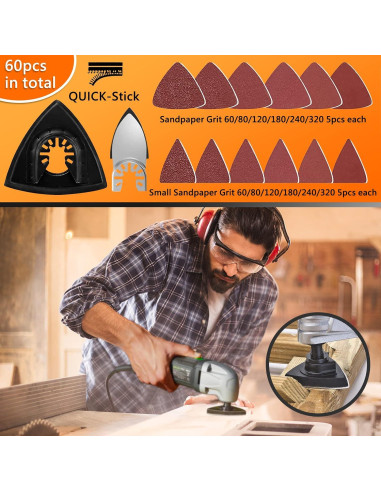 87 Pcs Cuchillas Multiherramienta OTUCO para Madera y Metal