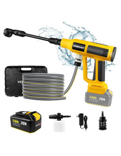 Lavadora a Presión Inalámbrica Vkndoynt 2000 PSI 5.0Ah