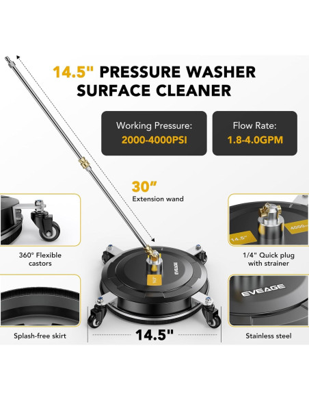 Limpiador de Superficies EVEAGE 36.83 cm para Lavadora a Presión