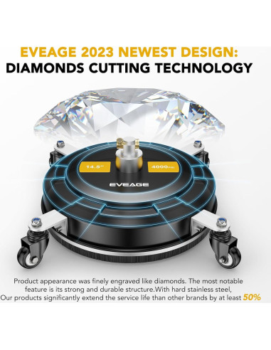 Limpiador de Superficies EVEAGE 36.83 cm para Lavadora a Presión