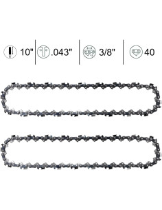 2 Piezas Cadena de Motosierra 25 cm Opuladuo 40 Enlaces 2