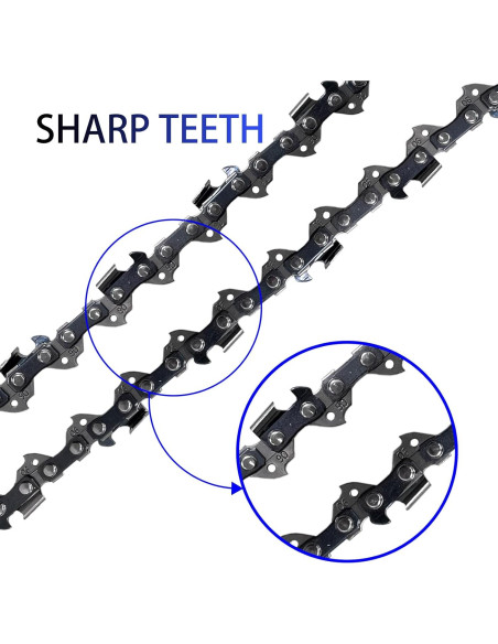 2 Piezas Cadena de Motosierra 25 cm Opuladuo 40 Enlaces