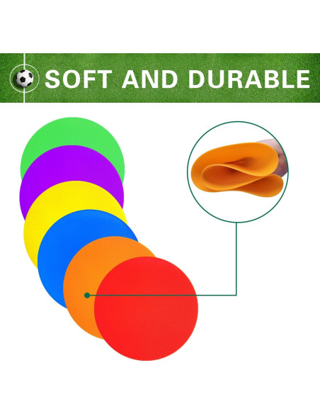 Conos de Entrenamiento de Agilidad PIKZH 23 cm 12 Pcs Antideslizantes