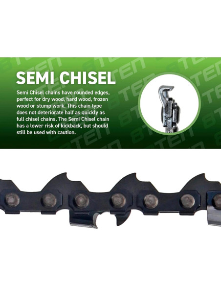 Cadena de Motosierra 8TEN 25.4 cm .043 3/8 LP 40DL