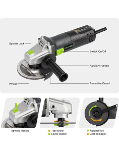 Amoladora Angular Eléctrica GALAX PRO 750W 11.43cm 12000RPM 2