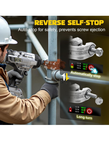 Llave de impacto inalámbrica 1/2" DIYtoolifz 2000 Nm 20V