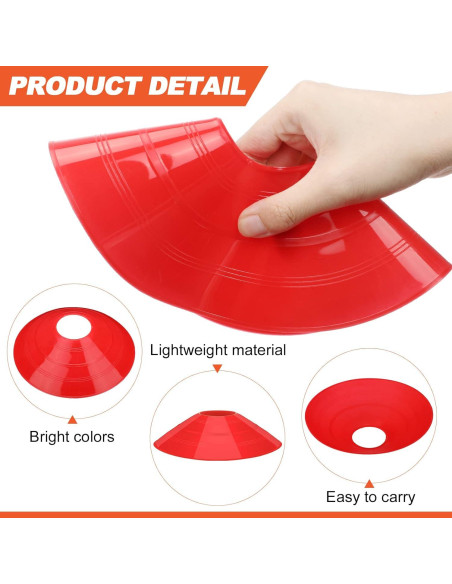 Conos de Fútbol Jerify 80 Pcs Multicolor con Soportes