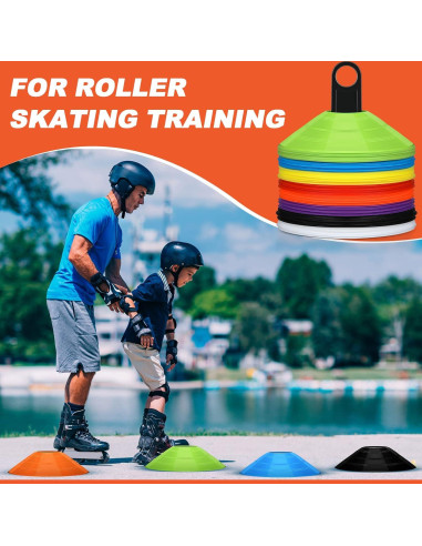 Conos de Fútbol Jerify 80 Pcs Multicolor con Soportes