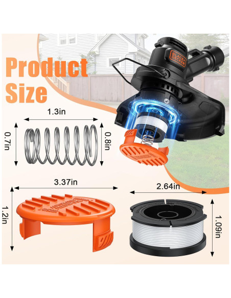 Carretes de Recortadora Bessport 8 Piezas 0.15 cm Nylon