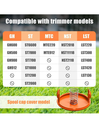 Carretes de Recortadora Bessport 8 Piezas 0.15 cm Nylon