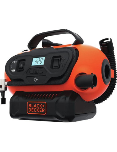 Inflador Inalámbrico BLACK+DECKER 20V Max, 3 Modos