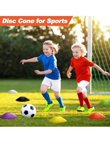 Conos de Fútbol Jerify 80 Pcs Multicolor con Soportes