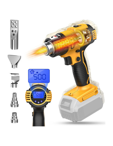Pistola de Calor Inalámbrica LIVOWALNY 350W Dewalt 20V