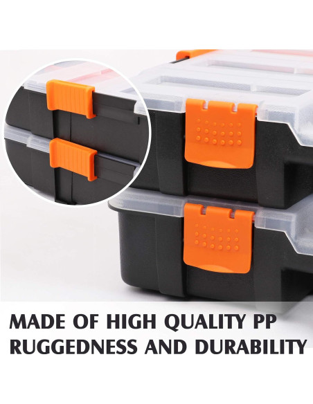 MIXPOWER Caja de Herramientas 34 Compartimentos Negro/Naranja