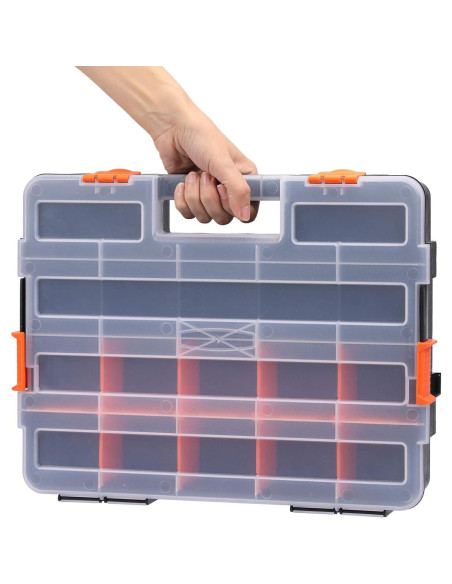 MIXPOWER Caja de Herramientas 34 Compartimentos Negro/Naranja