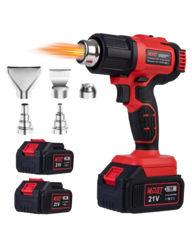 Pistola de Calor Inalámbrica MDBTTOOLS 21V 300W con 5 Boquillas