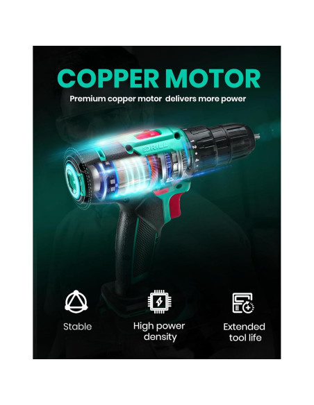 Taladro Inalámbrico DCA 20V 336 Nm Torque 2 Velocidades