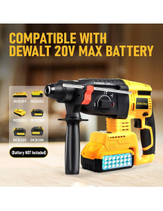 Martillo Perforador Rotativo Lezwuatoolz 20V 2.6J Inalámbrico 2