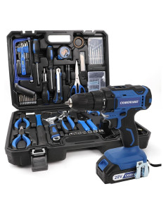 Kit de Herramientas COMOWARE 120 Pcs con Taladro 20V