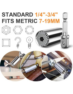 Juego de Enchufes Universales HANPURE con Adaptador 2