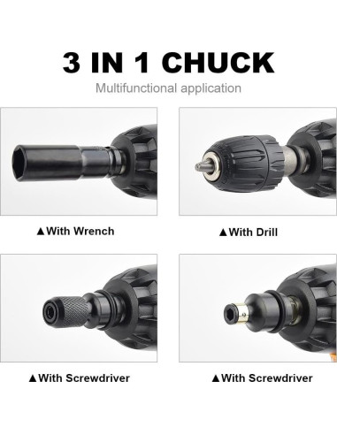 Llave de impacto inalámbrica AUTOJARE 20V 650N.m 3 en 1