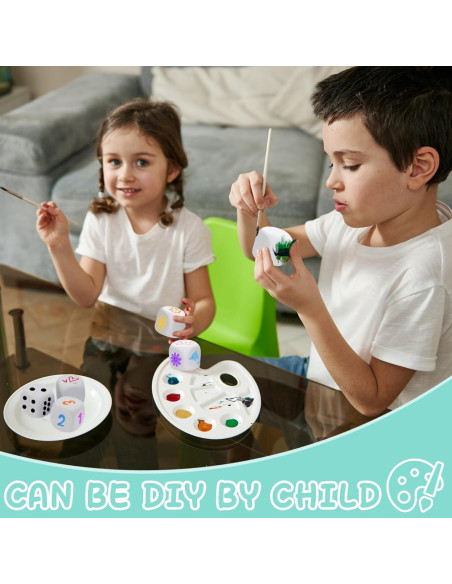 10 Dados de Espuma EVA Blancos 5 cm para Manualidades y Juegos