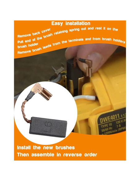 4 Cepillos de Motor de Carbono Gysxrda N097696 para DeWalt