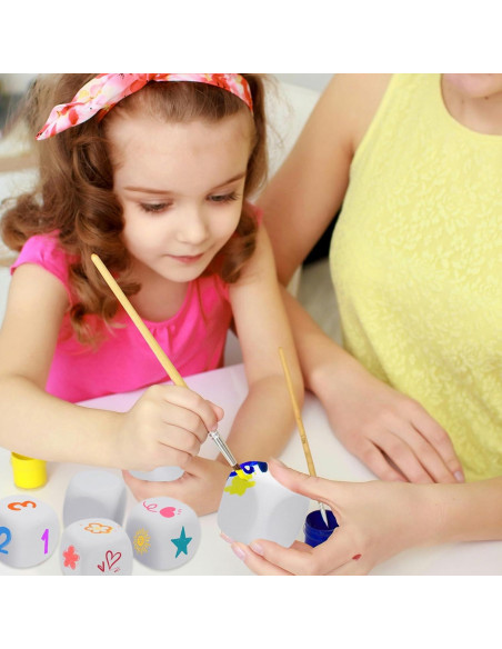 10 Dados de Espuma EVA Blancos 5 cm para Manualidades y Juegos