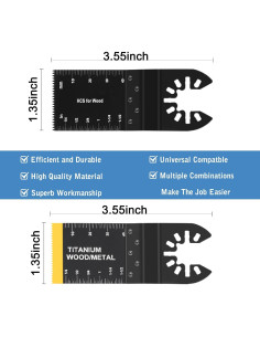 55 Cuchillas Oscilantes AIFICUT para Madera y Metal 2