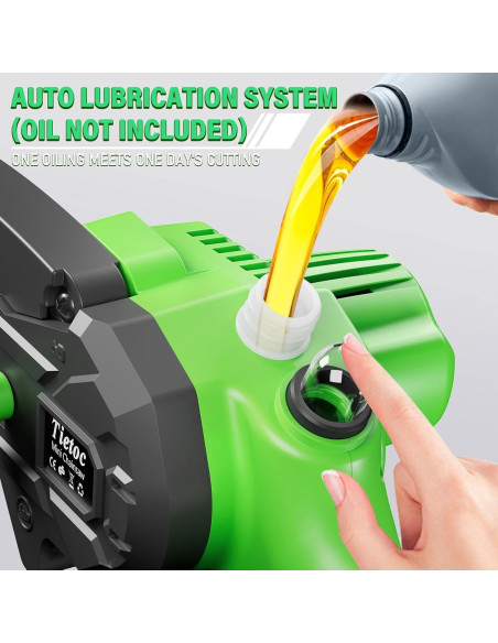 Mini Motosierra Tietoc 6" Inalámbrica con 2 Baterías